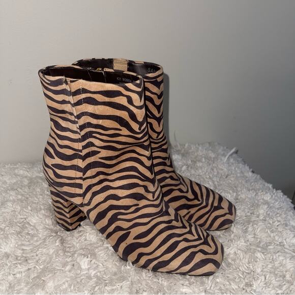 Cole Haan Grand 360 Animal Print Suede Leather Booties - Picture 1 of 9